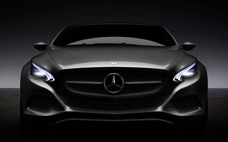 Front of Black Car — Dramatic, Photograph, Headlights, Grille