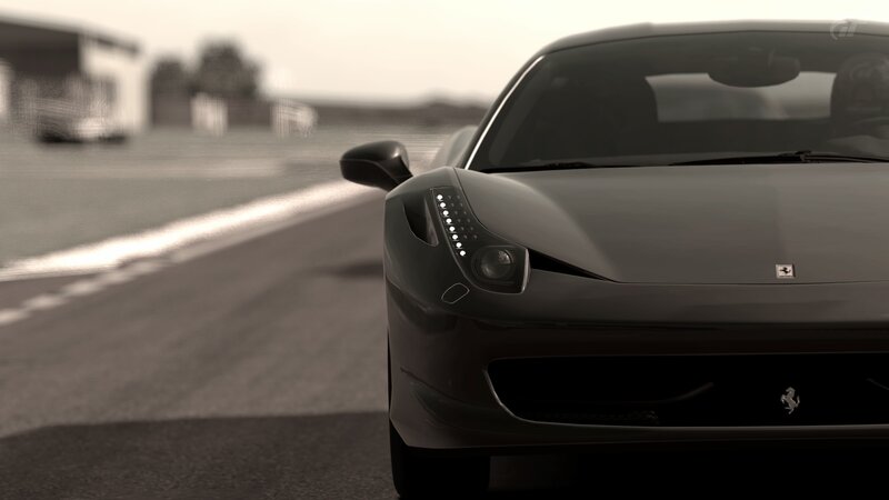 Front of Black Ferrari