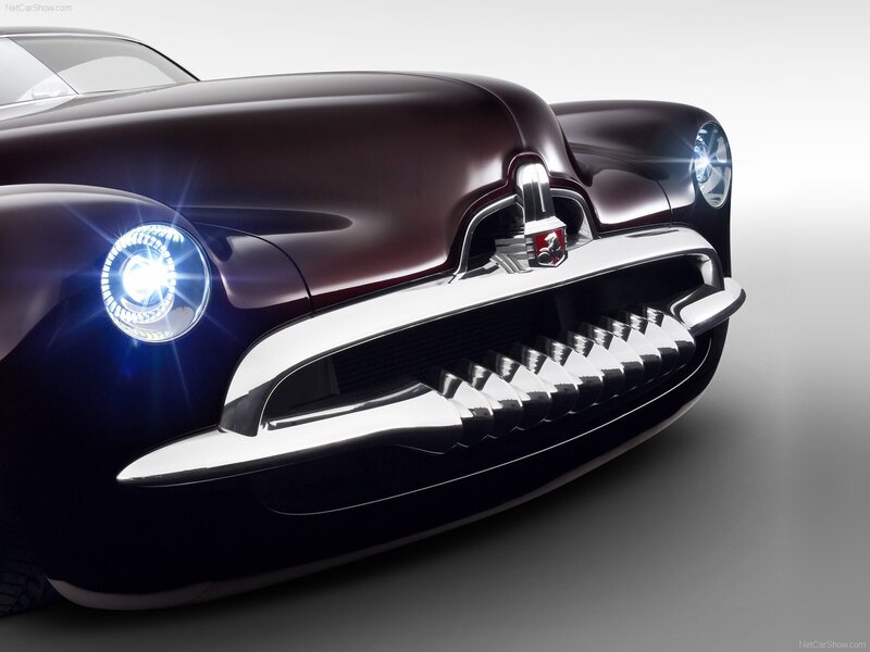 Front of Classic Car — Black, Dramatic