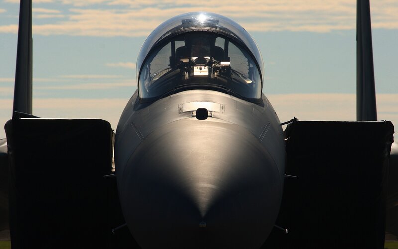 Front of Fighter Jet — Gray