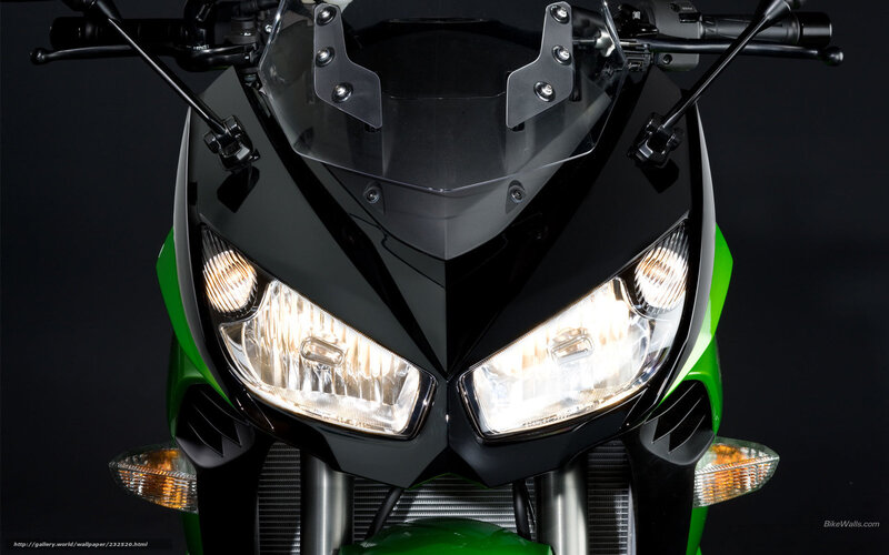 Front of Green Motorcycle
