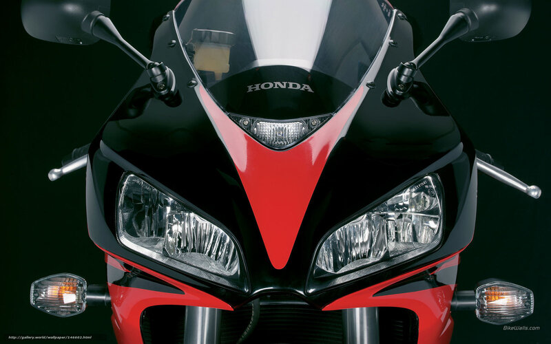 Front of Red Motorcycle — Black
