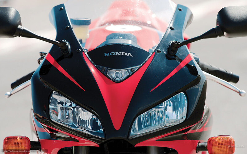 Front of Red Motorcycle — Neutral, Afternoon