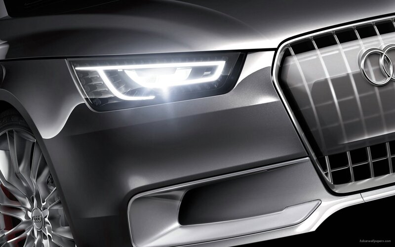 Front of Silver Audi Car