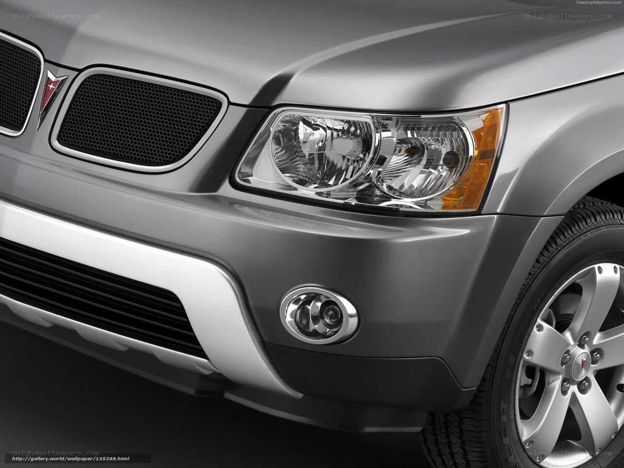 front of silver pontiac suv