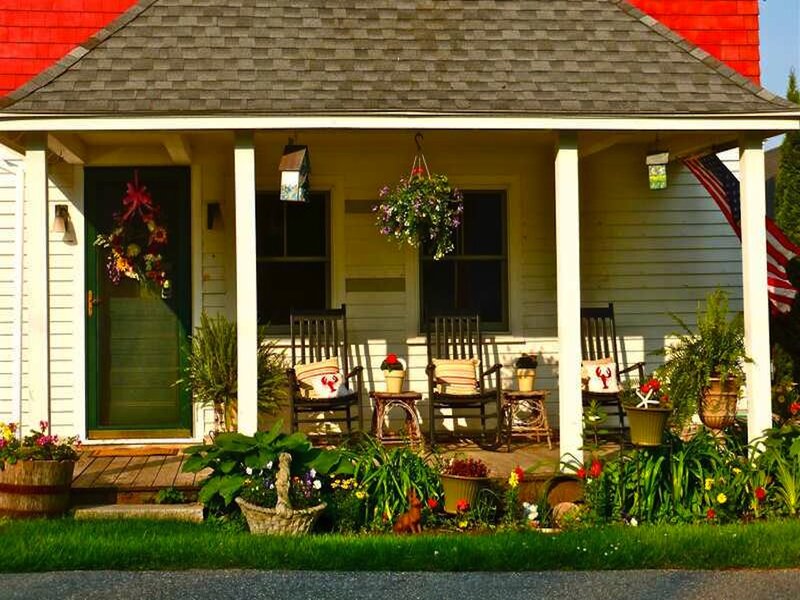 Front Porch of a House — White