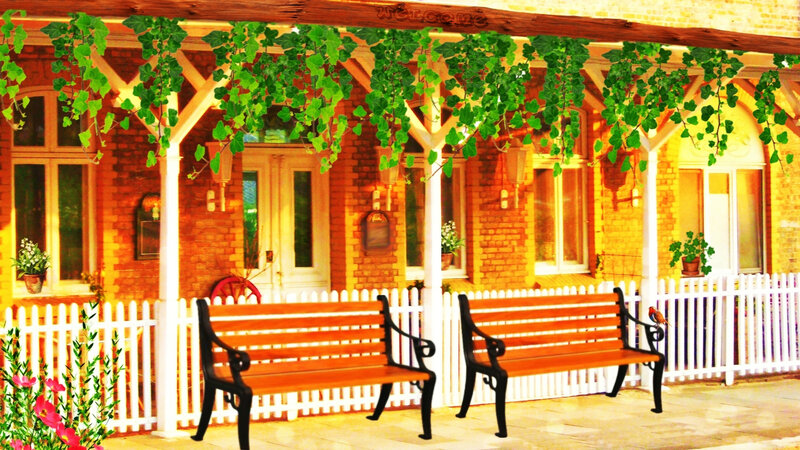 Front Porch with Benches