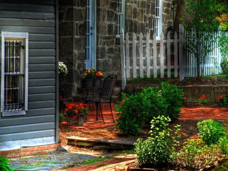 Front Porch with Flowers