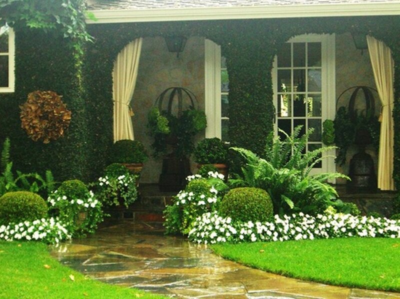 Front Porch with Greenery