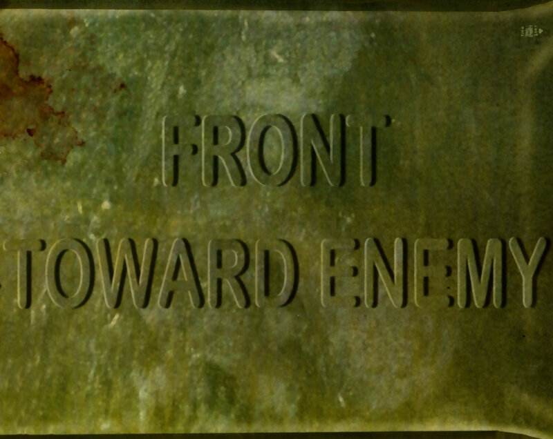 front toward enemy sign