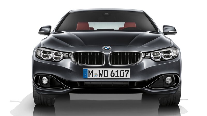 front view of a black BMW car