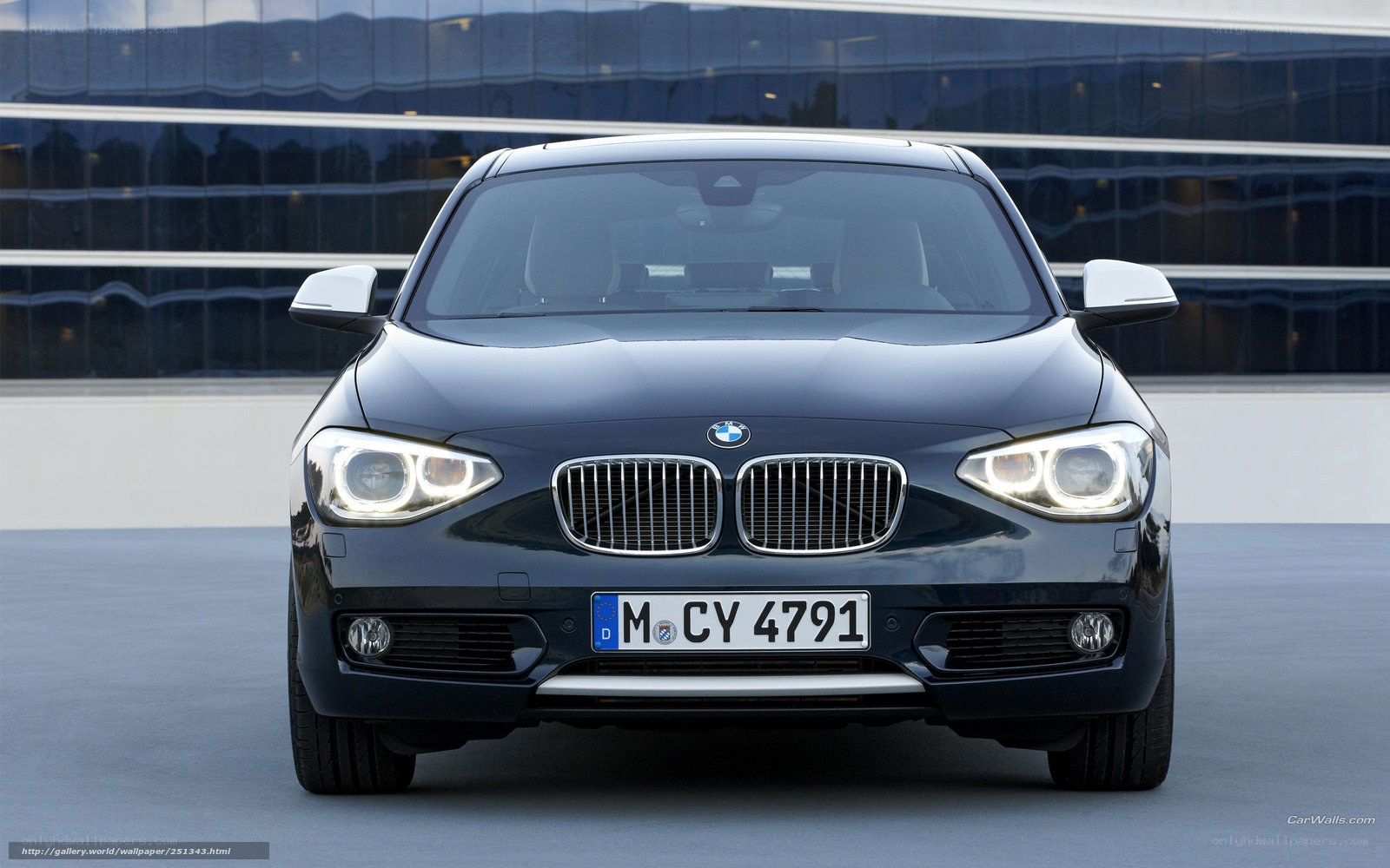front view of a black BMW