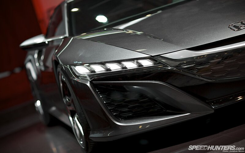 front view of a black car