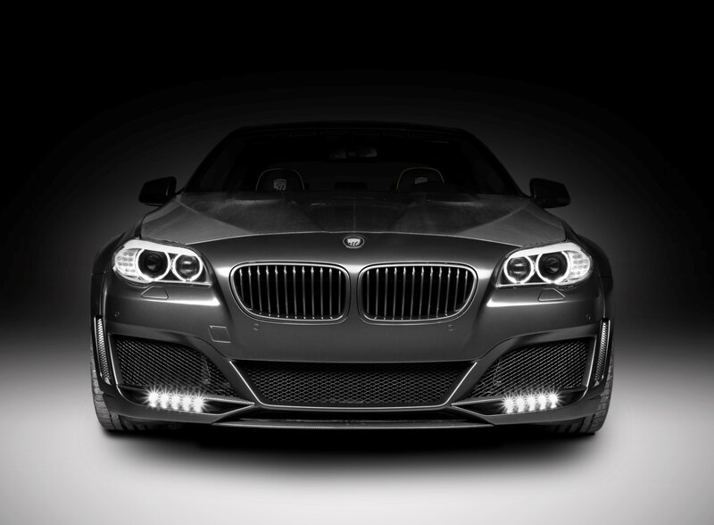front view of a black car