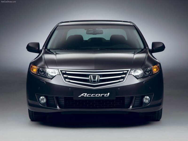Front view of a black Honda Accord
