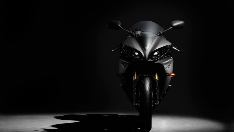 front view of a black motorcycle
