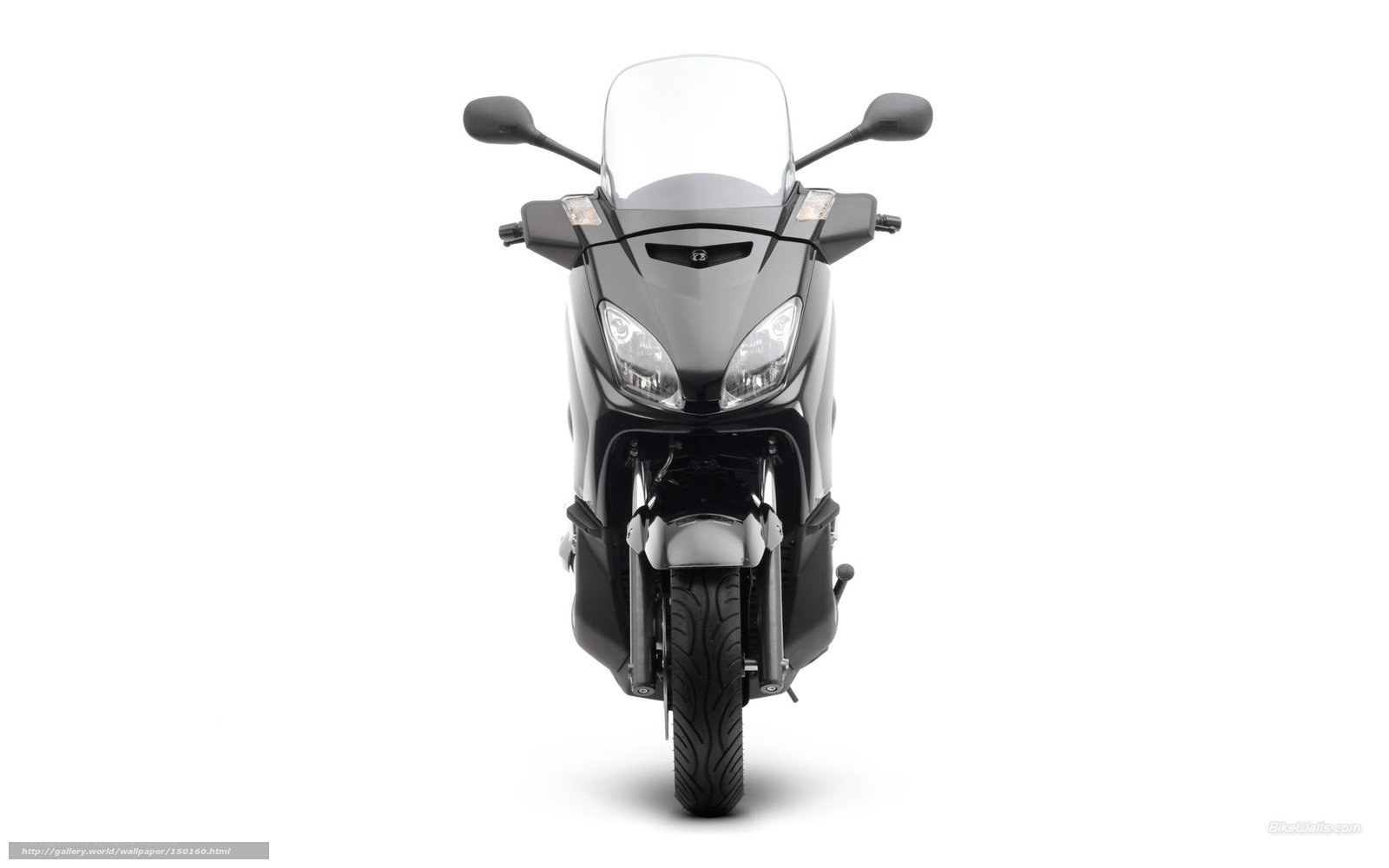 front view of a black scooter