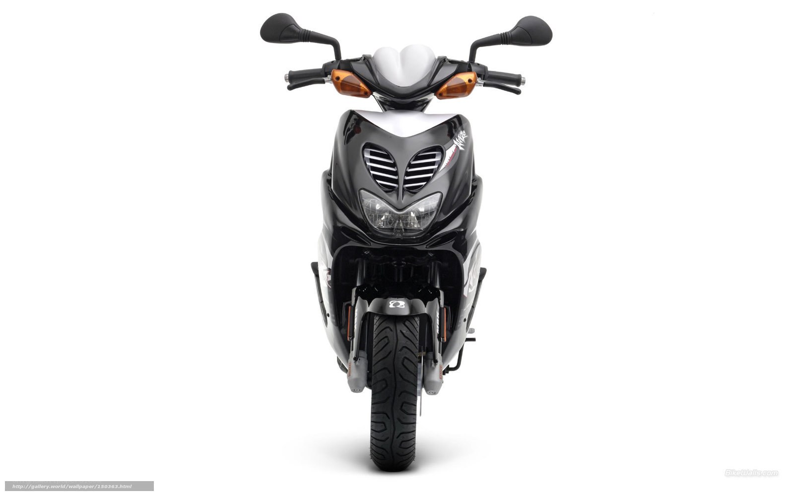 front view of a black scooter