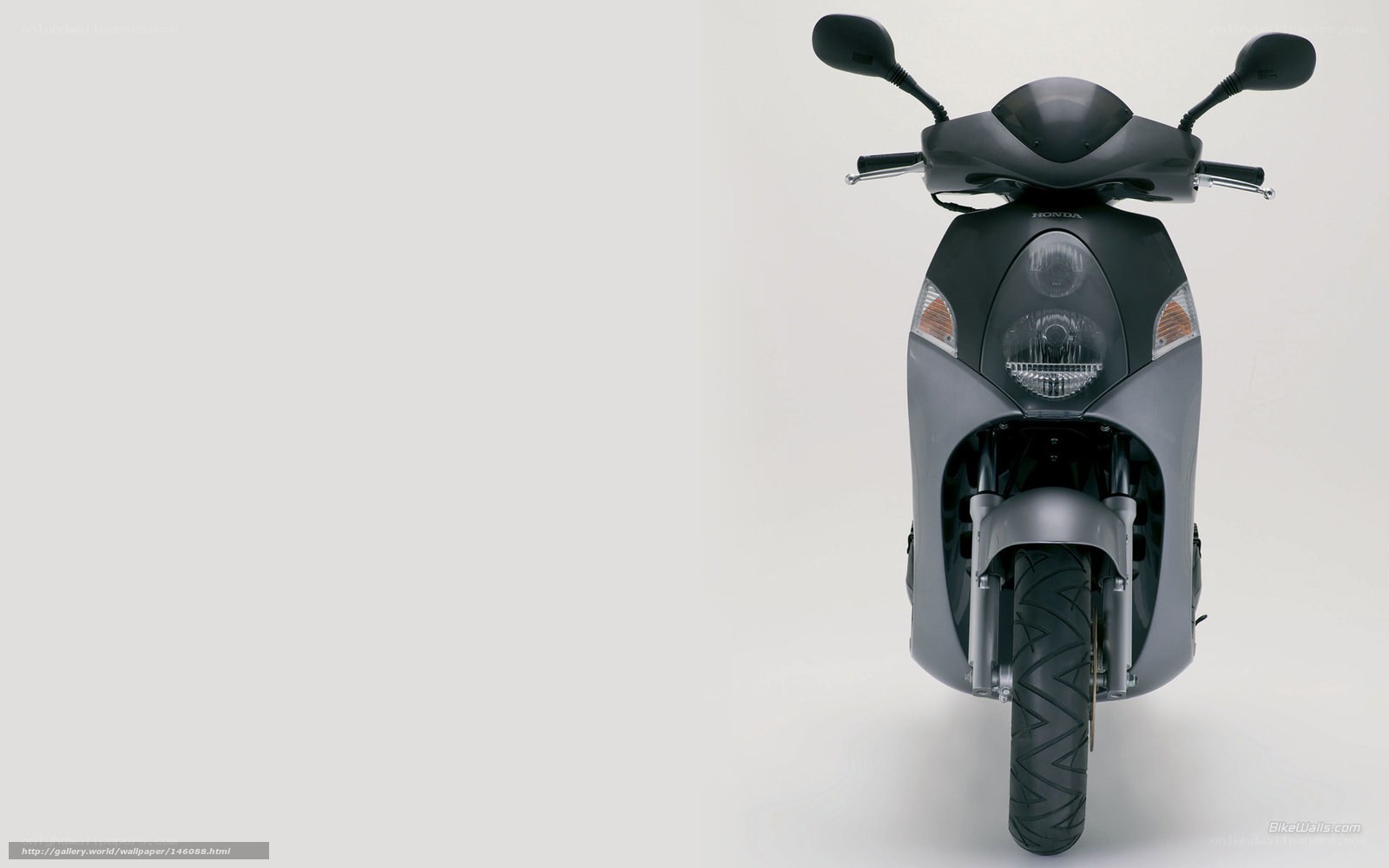 front view of a black scooter
