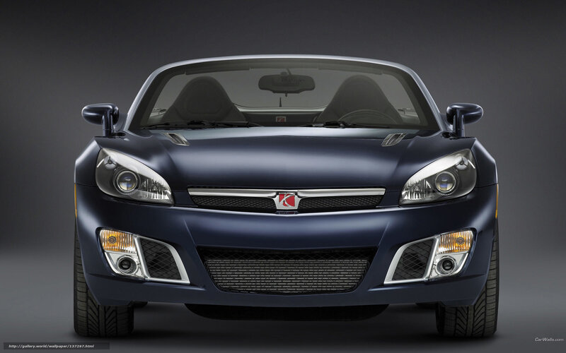 front view of a blue sports car