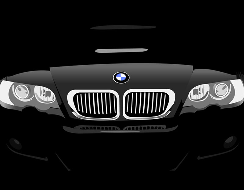 front view of a bmw car