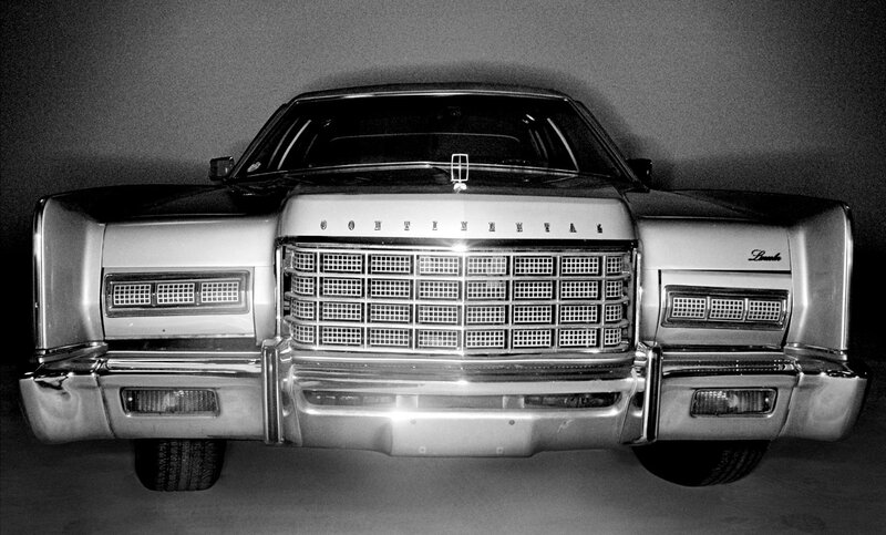 Front view of a classic car