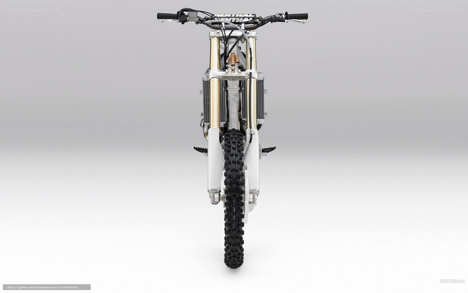front view of a dirt bike