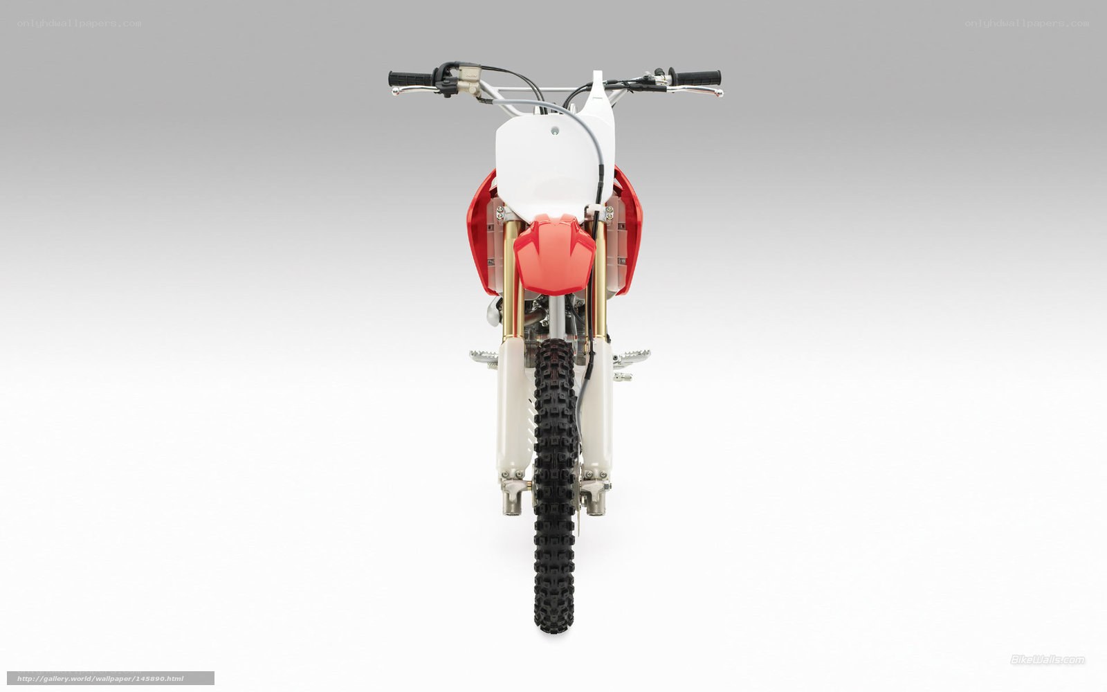 front view of a dirt bike