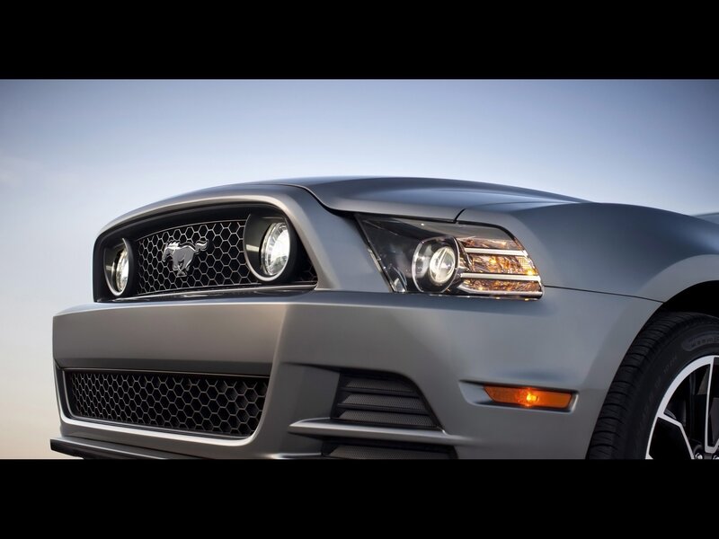 Front view of a Ford Mustang