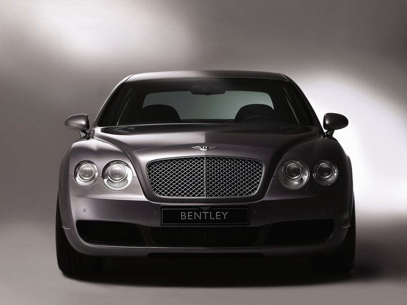 Front view of a luxury car
