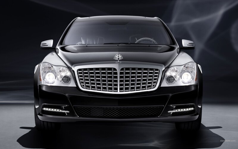 front view of a luxury car