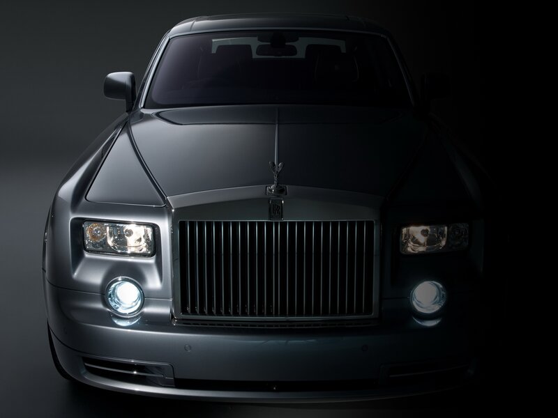 front view of a luxury car