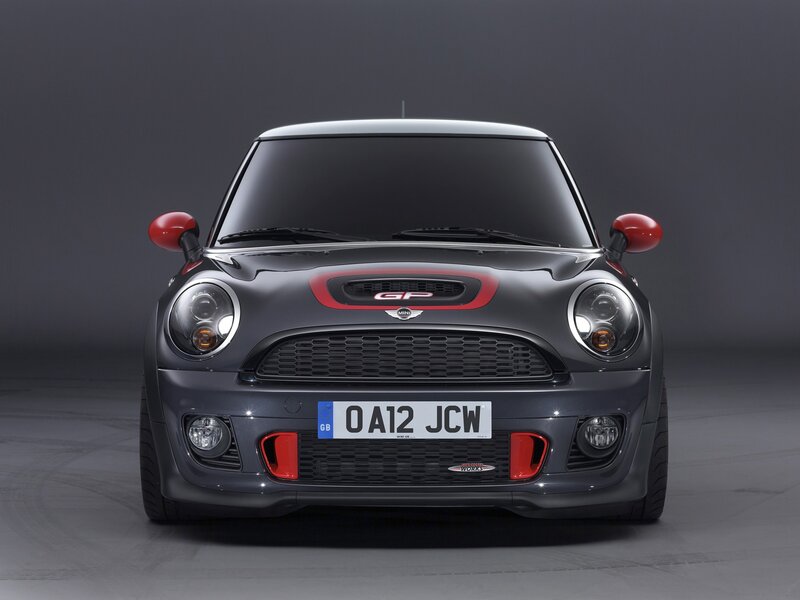 Front view of a MINI GP car