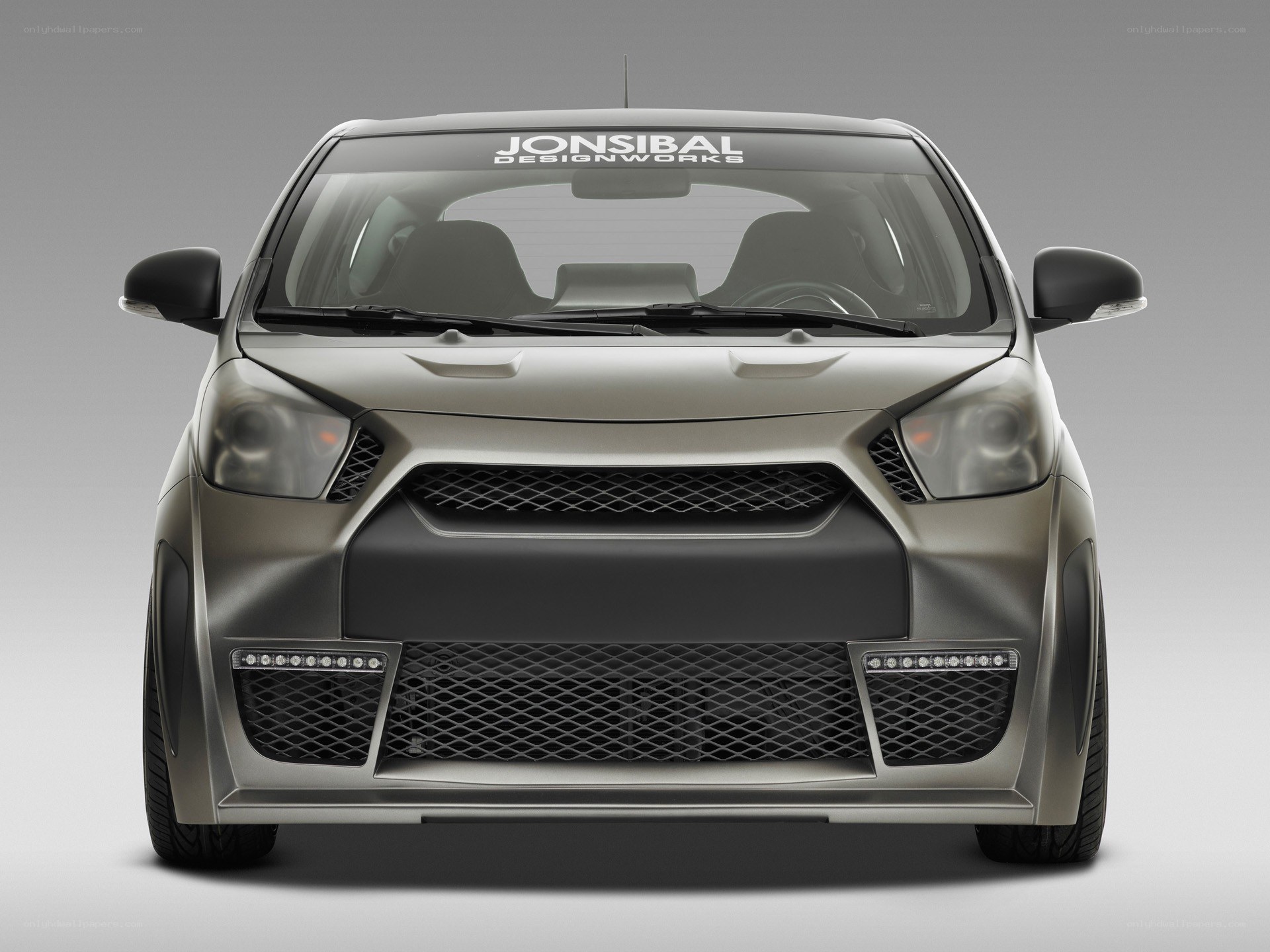 front view of a modified car