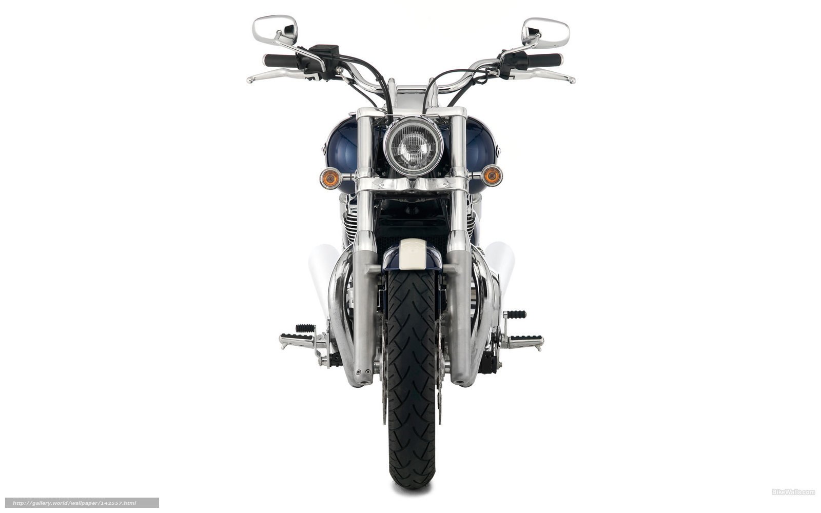 front view of a motorcycle