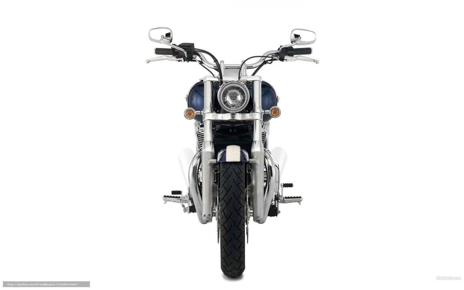 front view of a motorcycle