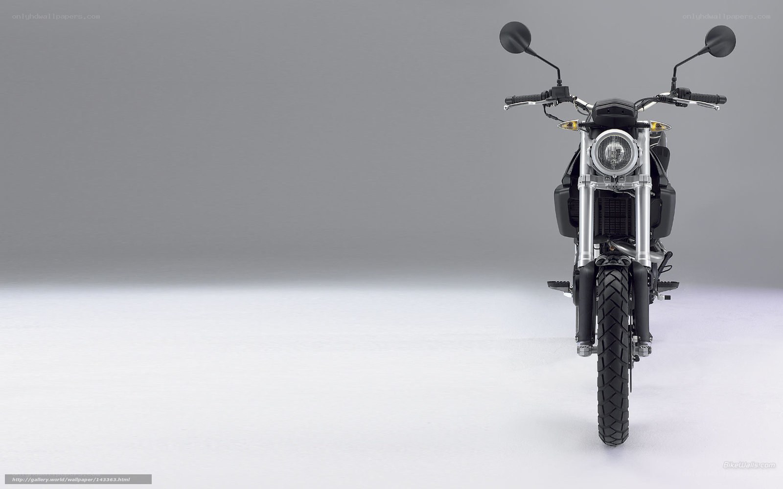 front view of a motorcycle
