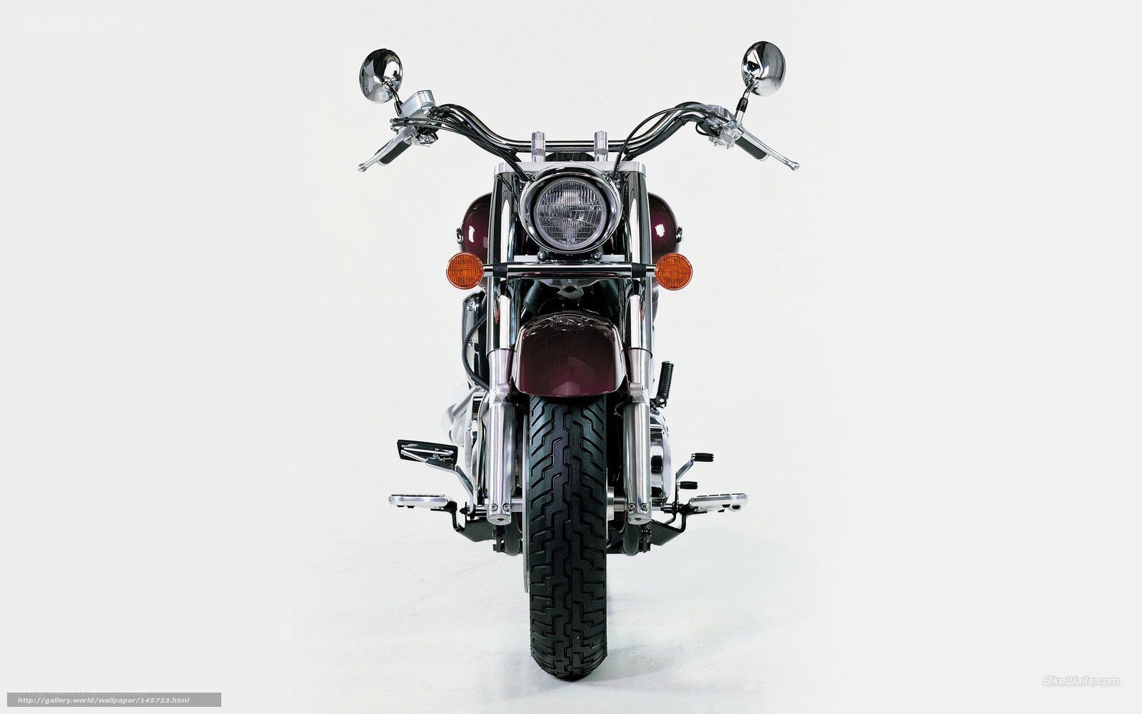 front view of a motorcycle