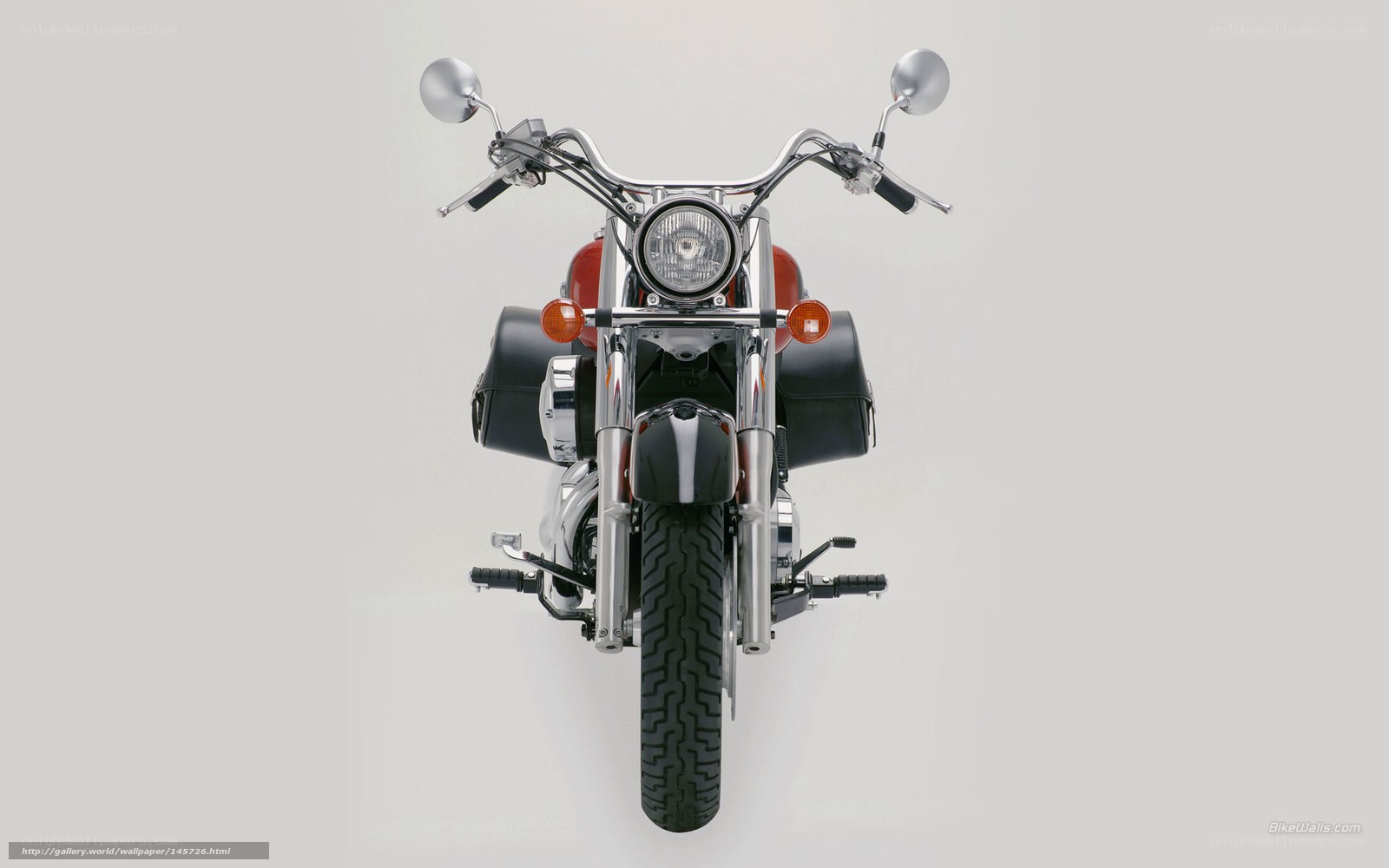 front view of a motorcycle