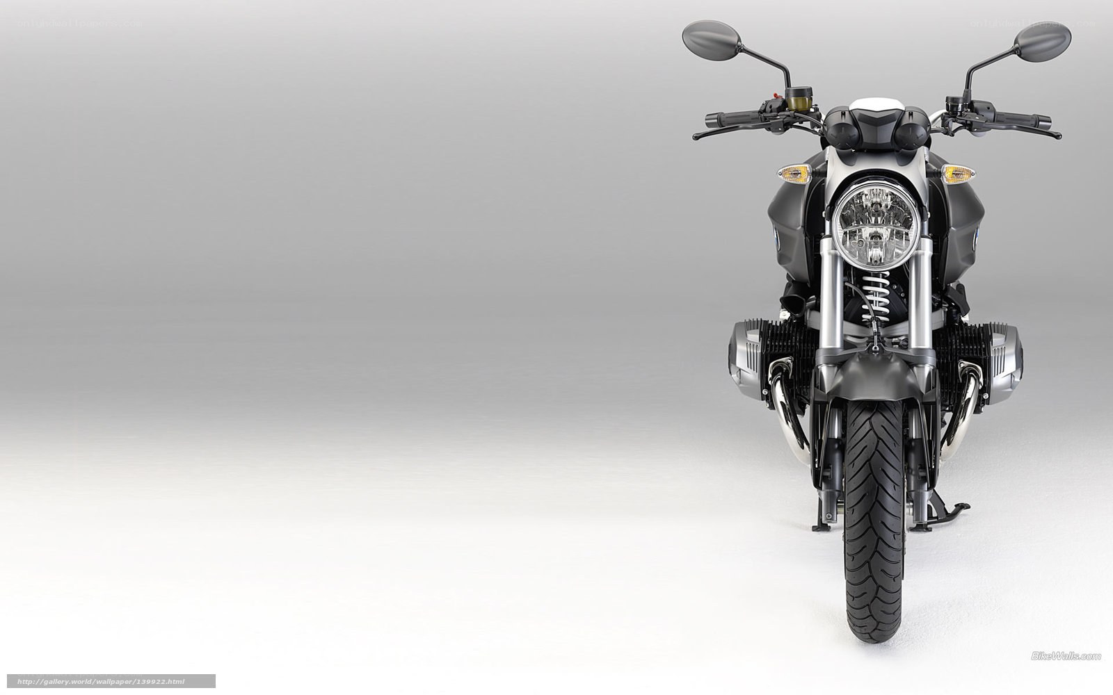 front view of a motorcycle