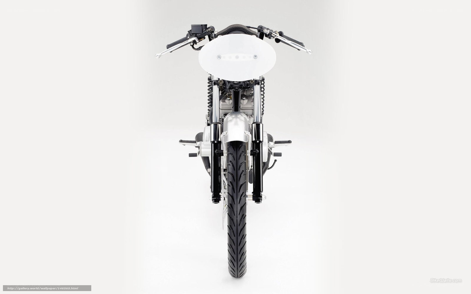 front view of a motorcycle