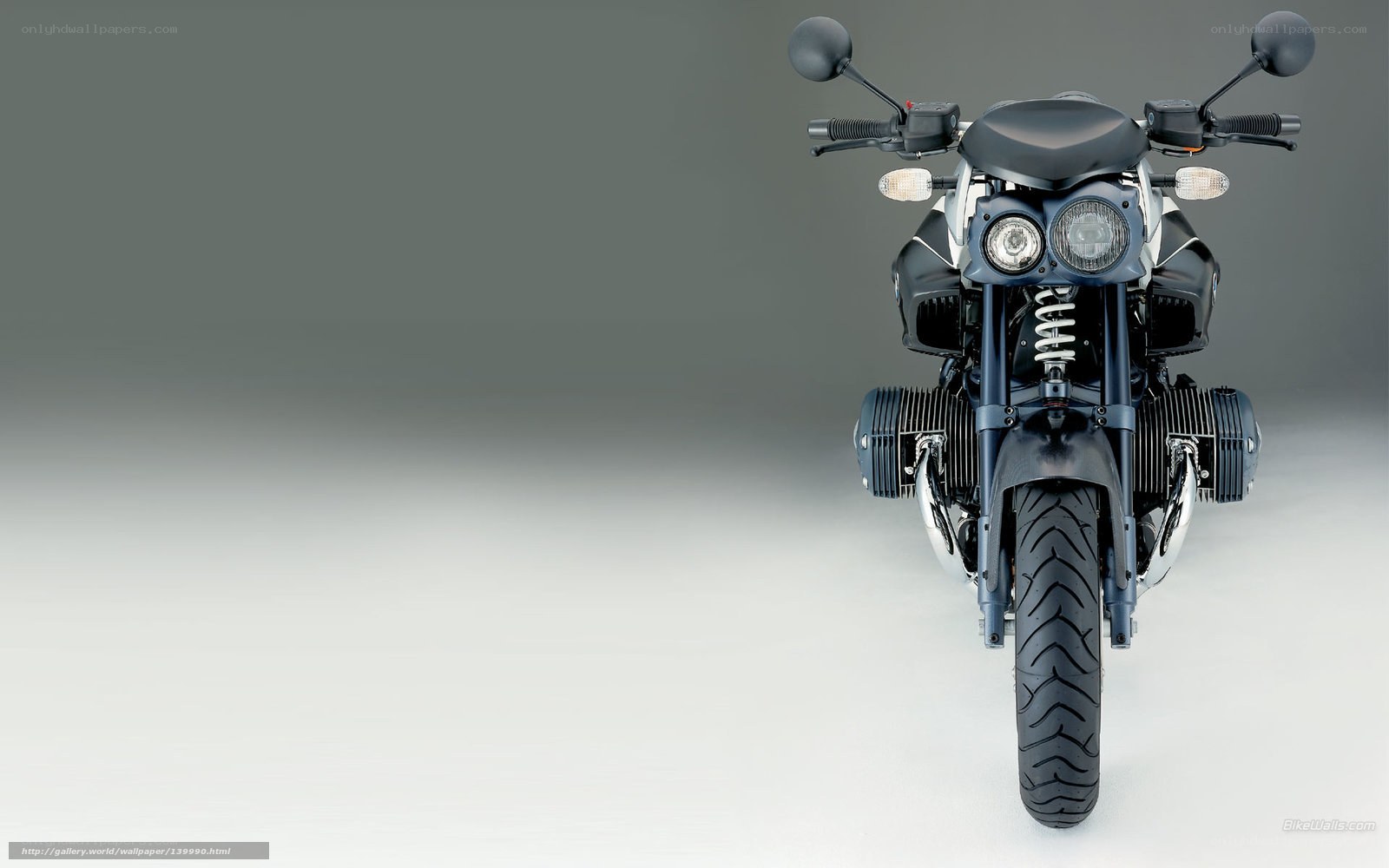 front view of a motorcycle