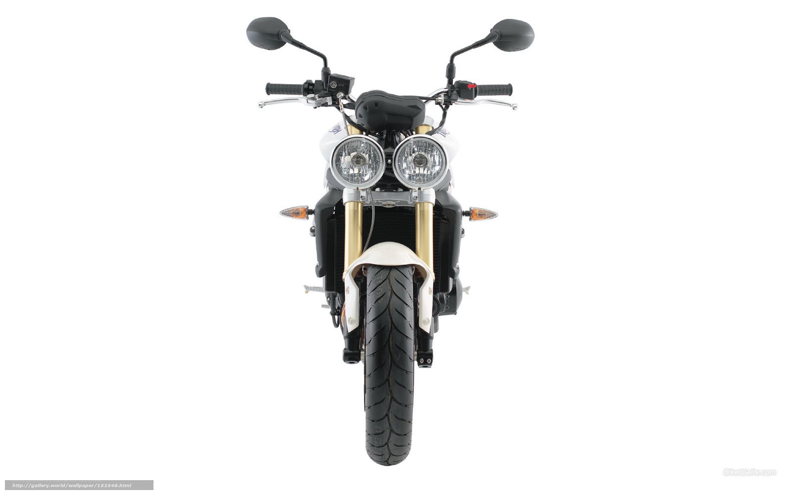 front view of a motorcycle