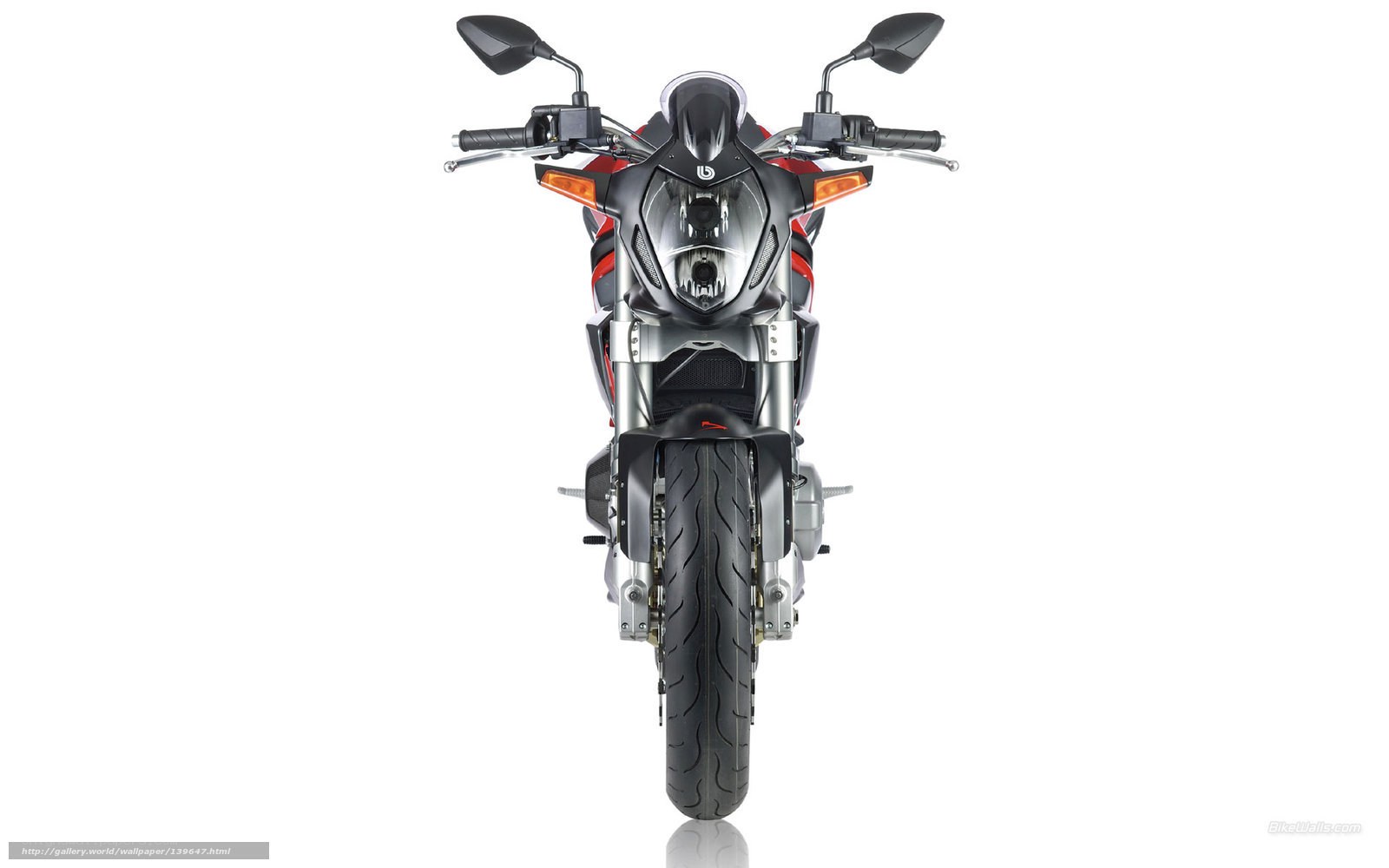 front view of a motorcycle