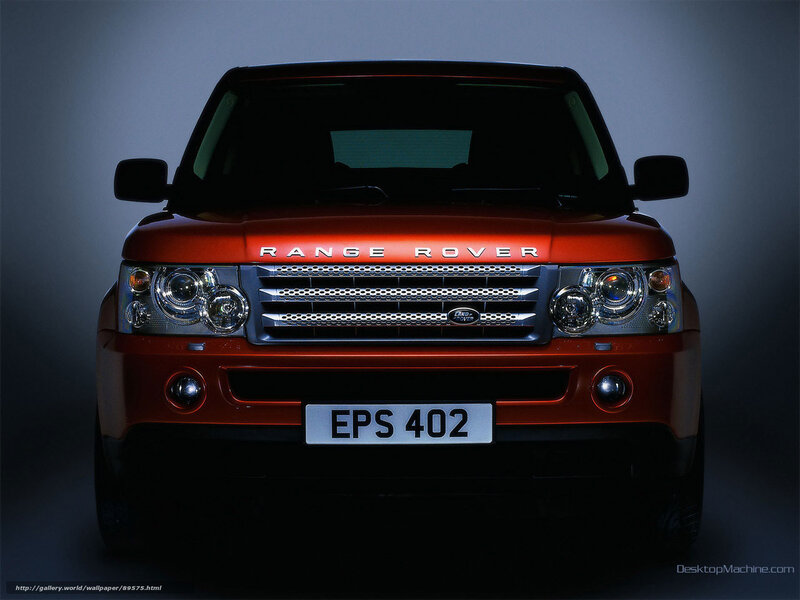 Front view of a red Range Rover