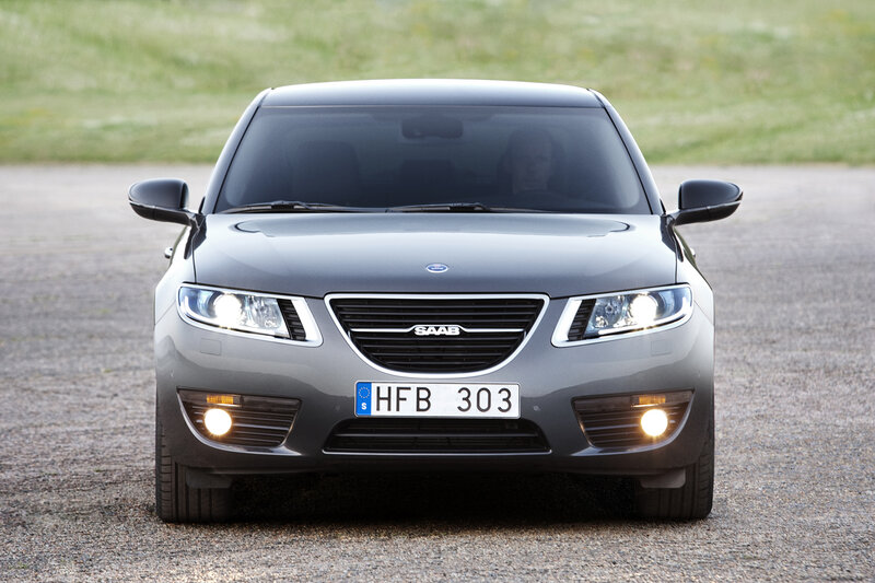 Front view of a Saab car
