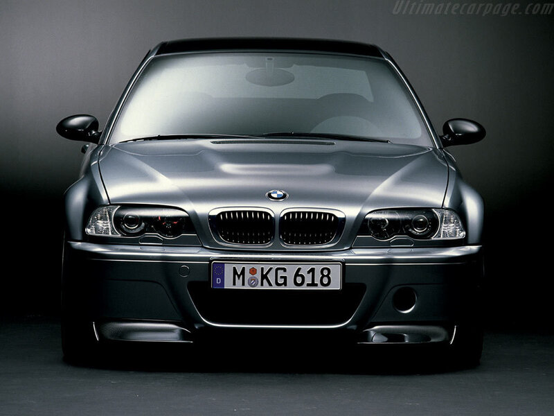 front view of a silver BMW M3