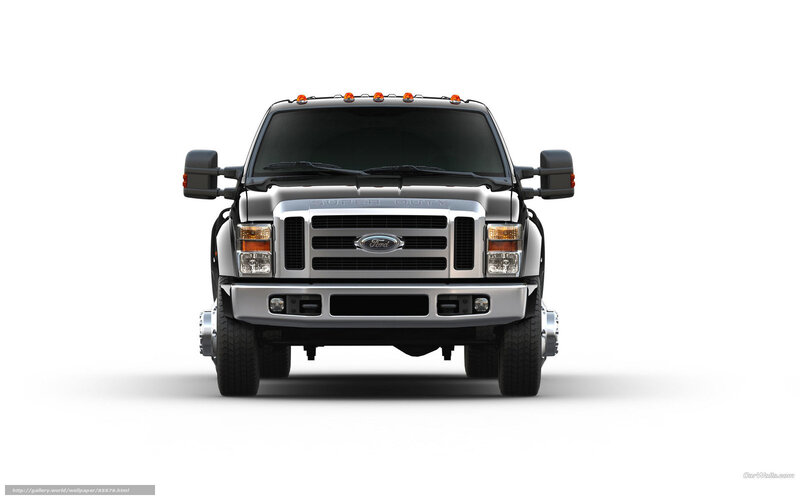 front view of a silver Ford Super Duty