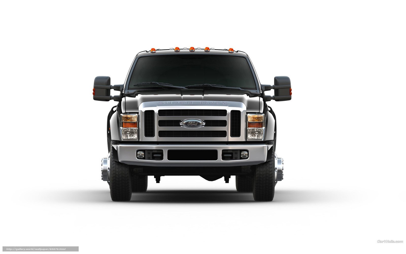 front view of a silver Ford Super Duty