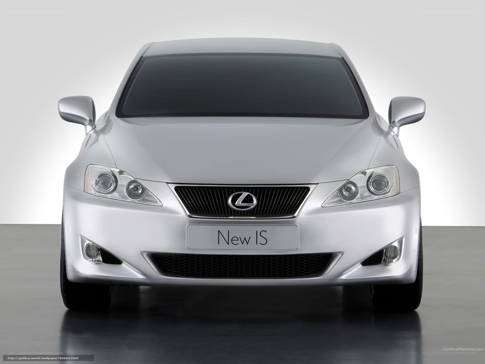 Front view of a silver Lexus IS